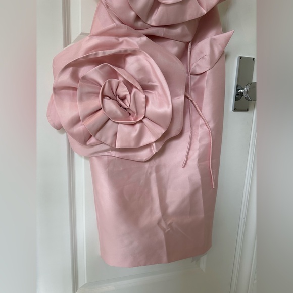 BNWT |  Haley Pink Floral Strapless Midi Evening Dress - Picture 9 of 11